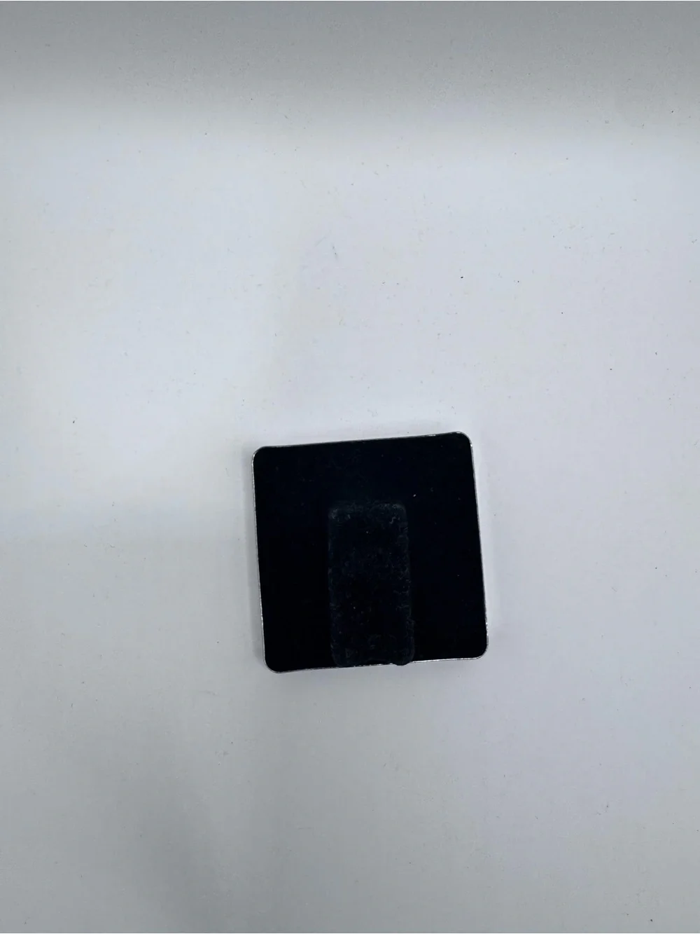 Mini Square Metal Picture Frame Silver Tone w/ Black Back, Easel 2”x2”